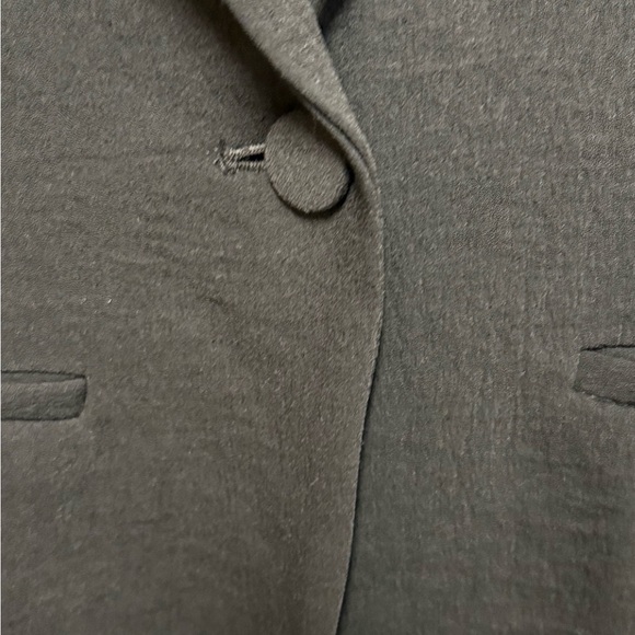 Drew Black Blazer Single Button Ruched Sleeve  Size XS Tailored Polished - Picture 4 of 6